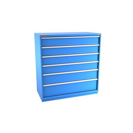 CHAMPION TOOL STORAGE Modular Drawer Cabinet, 6 Drawer, Blue, Steel, 56-1/2 in W x 28-1/2 in D x 59-1/2 in H D27000601ILCFTB-BB